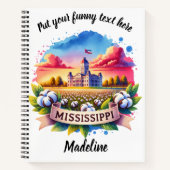 Carnet Aquarelle colorée du Mississippi (Devant)