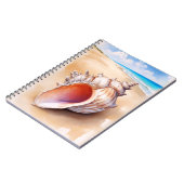 Carnet Aquarelle Conch Shell sur la plage (Côté gauche)