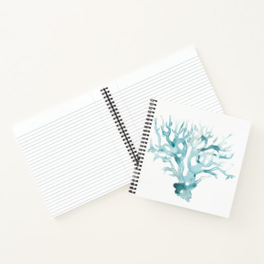 Carnet Aquarelle Corail - Bleu (Intérieur)