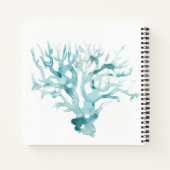 Carnet Aquarelle Corail - Bleu (Dos)