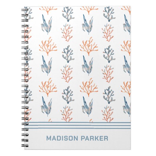 Carnet Aquarelle Coraux de mer (Devant)