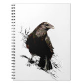 Carnet Aquarelle Corbeau Oiseau Art animal (Devant)