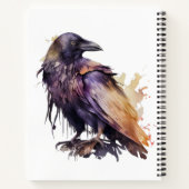 Carnet Aquarelle Corbeau - Orange (Dos)