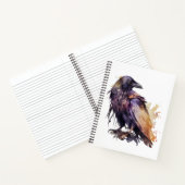 Carnet Aquarelle Corbeau - Orange (Intérieur)