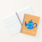 Carnet Aquarelle couleur bleu teapot (Intérieur)