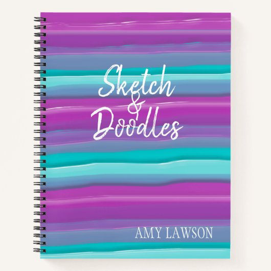 Carnet Aquarelle couleur Whimsical Personnalisée (Devant)