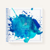 Carnet Aquarelle | Couleurs de bleu (Devant)