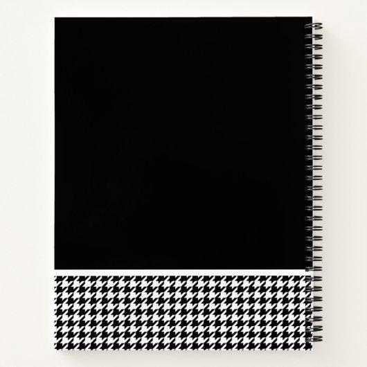 Carnet Aquarelle Dachshund noir blanc Nom personnalisé (Dos)