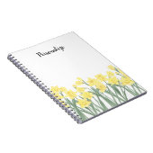 Carnet Aquarelle Daffodile Floral (Côté Droit)