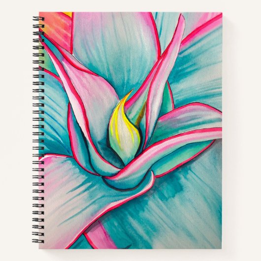 Carnet Aquarelle d'agave succulent art (Devant)
