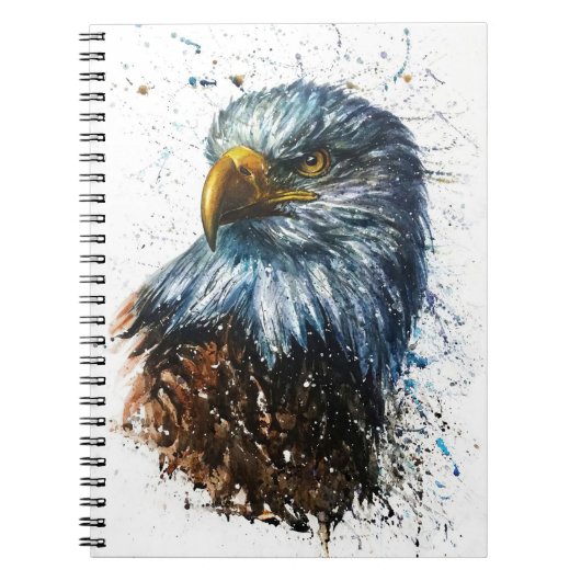 Carnet Aquarelle d'aigle américain (Devant)