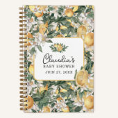 Carnet Aquarelle de Baby shower de citron tropical (Recto)