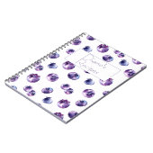 Carnet Aquarelle de bleuet Spirale (Côté gauche)