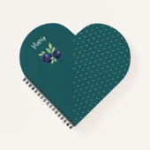 Carnet Aquarelle de bleuets mignons peinte à la main (Devant)