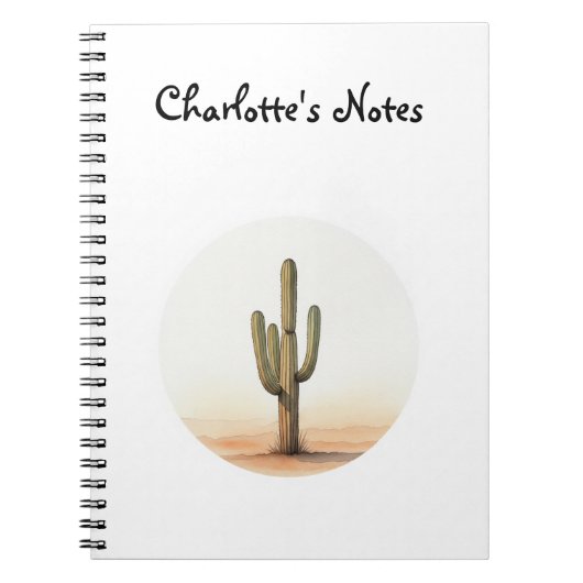 Carnet aquarelle de Cactus (Devant)