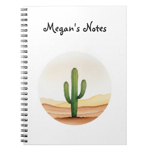 Carnet aquarelle de Cactus (Devant)