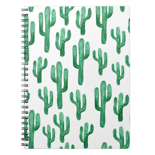 Carnet Aquarelle de cactus : illustration à main (Devant)