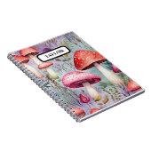 Carnet Aquarelle de champignons mignons Forêt rustique (Côté Droit)