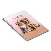 Carnet Aquarelle de chat et chien mignonne (Côté Droit)