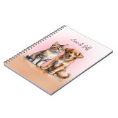 Carnet Aquarelle de chat et chien mignonne (Côté gauche)