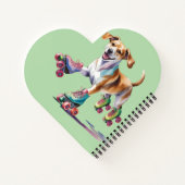 Carnet Aquarelle de chien sur roulettes (Dos)