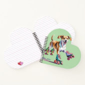 Carnet Aquarelle de chien sur roulettes (Intérieur)