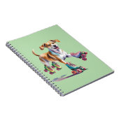 Carnet Aquarelle de chien sur roulettes (Côté Droit)