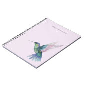 Carnet Aquarelle de colibri personnalisée (Côté gauche)