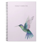 Carnet Aquarelle de colibri personnalisée (Devant)