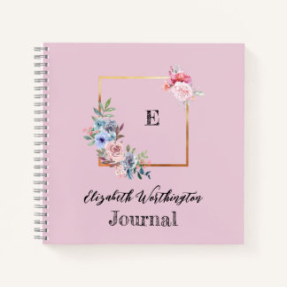 Carnet Aquarelle de conception géométrique florale et ver