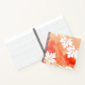 Carnet Aquarelle de corail moderne et feuilles d'érable b (Intérieur)