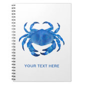Carnet Aquarelle de crabe bleu (Devant)