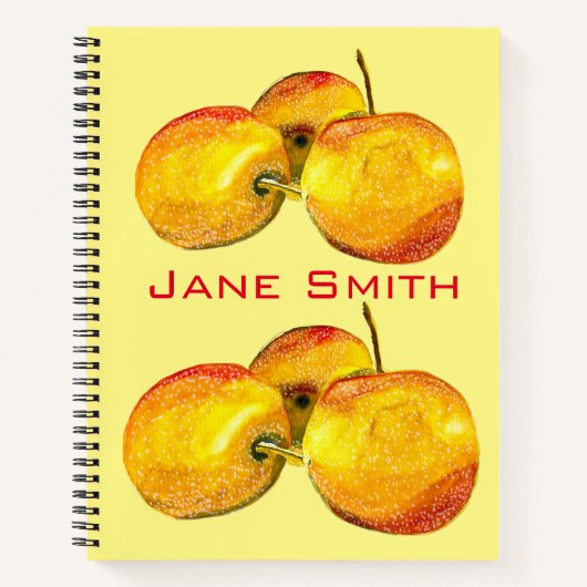 Carnet Aquarelle de fruit jaune perruque (Devant)