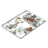 Carnet Aquarelle de la jungle léopard Scène tropicale (Côté gauche)