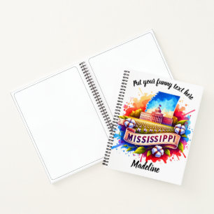 Carnet Aquarelle de la vue emblématique du Mississippi