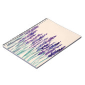 Carnet aquarelle de lavande française (Côté gauche)