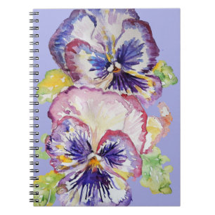Carnet Aquarelle de Pansky sur lavande de Lilac