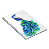 Carnet Aquarelle de paon (Côté Droit)