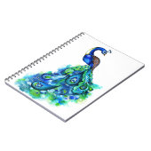 Carnet Aquarelle de paon (Côté gauche)