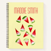 Carnet Aquarelle de pastèque fruit mignon (Devant)