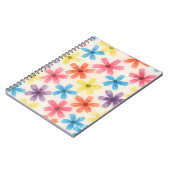 Carnet Aquarelle de plusieurs fleurs colorées (Côté gauche)