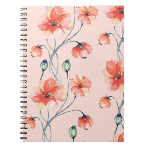 Carnet Aquarelle de Popy Orange : Design Vintage
