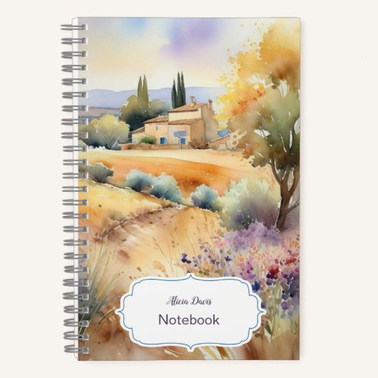 Carnet Aquarelle de Provence 2024 | votre nom (Recto)