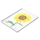 Carnet Aquarelle des fleurs de soleil (Côté gauche)