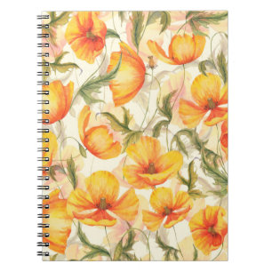 Carnet Aquarelle dessinée à la main motif sans couture