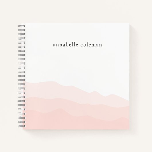 Carnet Aquarelle Dip Dye Blush Rose Feminbre (Devant)