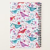 Carnet Aquarelle d'oiseau Boho floral (Verso)