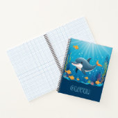 Carnet Aquarelle Dolphin Cute Personnalisée (Intérieur)
