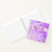 Carnet Aquarelle d'or pourpre Métallique Nom Abstrait (Intérieur)