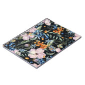 Carnet Aquarelle douce : Baies florales roses (Côté gauche)